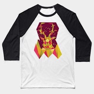 Golden Geometric Stag Baseball T-Shirt